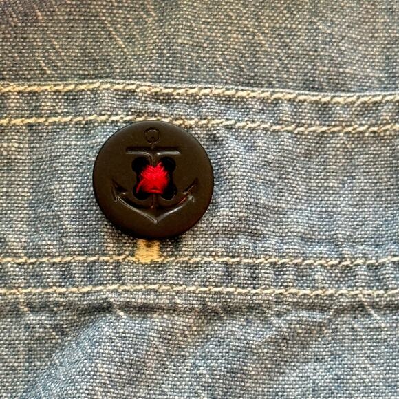 POLO Ralph Lauren Rare Shipyard Nautical Chambray Button-Up Denim Shirt Men's XL - Picture 8 of 16